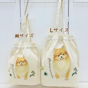 巾着トートバック/Mサイズ ワンコ 犬雑貨/ド...の詳細画像5