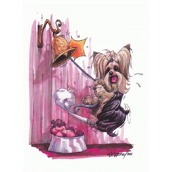 在庫限り　グリーティングカード　ヨークシャー・テリア/ヨーキー　ベル　輸入雑貨　犬雑貨　犬グッズ