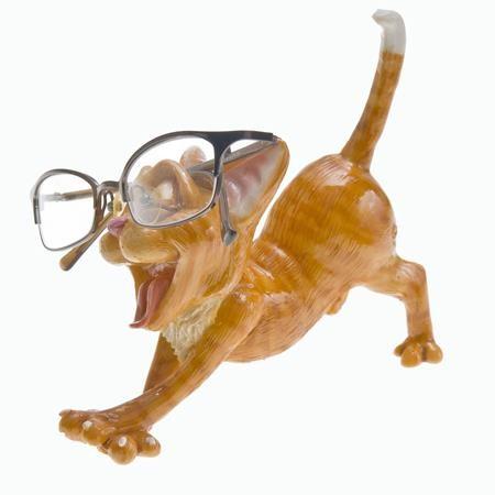 フィギュア　グラススタンド Tigger Cat 猫雑貨・猫グッズ・輸入雑貨・眼鏡置き・メガネスタン...