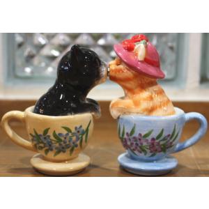 ソルト＆ペッパー　CUP　キティー　輸入雑貨 　猫雑貨　猫グッズ｜ginya