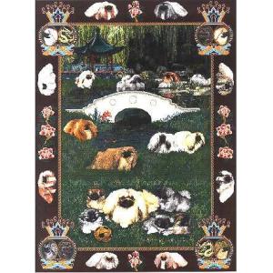 在庫限り　ゴブラン織り　タペストリー　ペキニーズ　輸入雑貨　 犬雑貨　犬グッズ