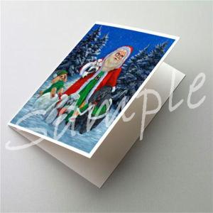 在庫限り　クリスマスカード　プードル Christmas Santa　輸入雑貨　犬雑貨　犬グッズ