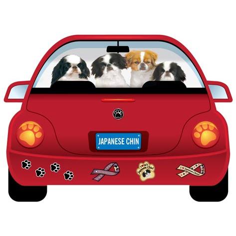 在庫限り　パップモービル　カーマグネット　狆　輸入雑貨　犬雑貨　犬グッズ
