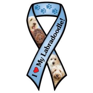 ドッグブリード　リボン　カーマグネット　ラブラドゥードゥル　輸入雑貨　犬雑貨　犬グッズ