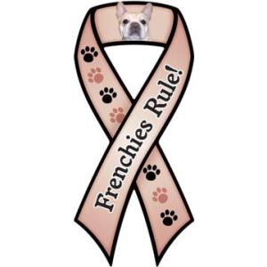 在庫限り　ドッグブリード　リボン　カーマグネット　フレンチ・ブルドッグ/フレブル　ピンク　輸入雑貨　...