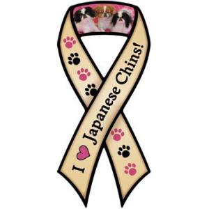 在庫限り　ドッグブリード　リボン　カーマグネット　狆　輸入雑貨　犬雑貨　犬グッズ