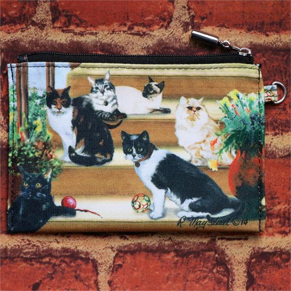 在庫限り　フラットポーチ　Cats2　猫雑貨・輸入雑貨・ネコグッズ