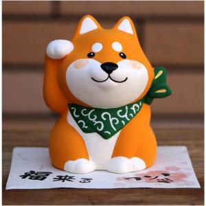 柴犬 福招き/茶 柴犬/シバ 置物 オブジェ ...の詳細画像1