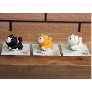 るんるん　豆柴　柴犬/黒柴/白柴/シバ 置物　オブジェ　犬雑貨　犬グッズ