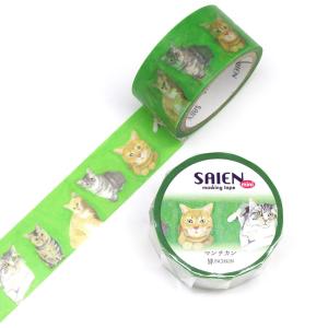 在庫限り マスキングテープ マンチカン 猫雑貨・...の商品画像