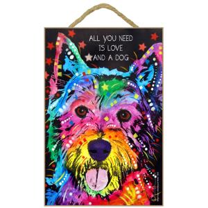 在庫限り ウェルカムボード プードル/ホワイト 輸入雑貨・犬雑貨・犬