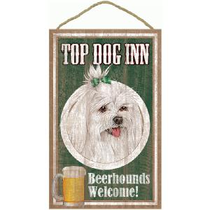 在庫限り ウェルカムボード プードル/ホワイト 輸入雑貨・犬雑貨・犬