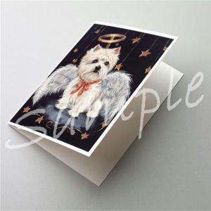 在庫限り　クリスマスカード　ウエスト・ハイランド・ホワイト・テリア/ウエスティ Christmas Angel　輸入雑貨　犬雑貨　犬グッズ