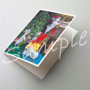 在庫限り　クリスマスカード　ウエスト・ハイランド・ホワイト・テリア/ウエスティ Christmas Decorating　輸入雑貨　犬雑貨　犬グッズ