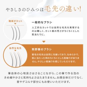 洗顔ブラシ シェービングブラシ 熊野筆 晃祐堂...の詳細画像3
