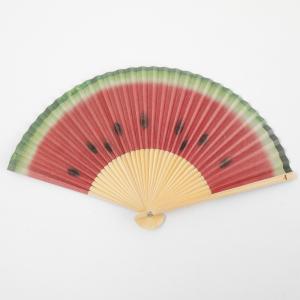 扇子 スイカ柄 紙扇子 西川庄六商店 ユニーク...の詳細画像2