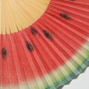 扇子 スイカ柄 紙扇子 西川庄六商店 ユニーク...の詳細画像5