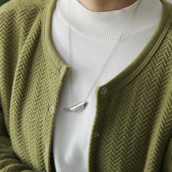 ネックレス 錫 小鳥のネックレス ロング 錫製 スズ 大寺幸八郎商店 アクセサリー 首飾り 富山県高...