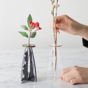 生け花 花器 アクリル水盤剣山セット プレミアムカラー 池坊 自由花