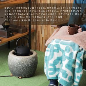 電炉鉢 火鉢 おしゃれ 電気炭 セット 室内 ...の詳細画像3