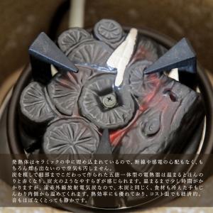 電炉鉢 火鉢 おしゃれ 電気炭 セット 室内 ...の詳細画像4
