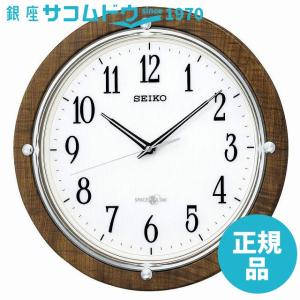 SEIKO CLOCK セイコー クロック 掛け時計 衛星電波 アナログ SPACE LINK(スペースリンク) 茶木目模様 GP212B｜ginza-sacomdo