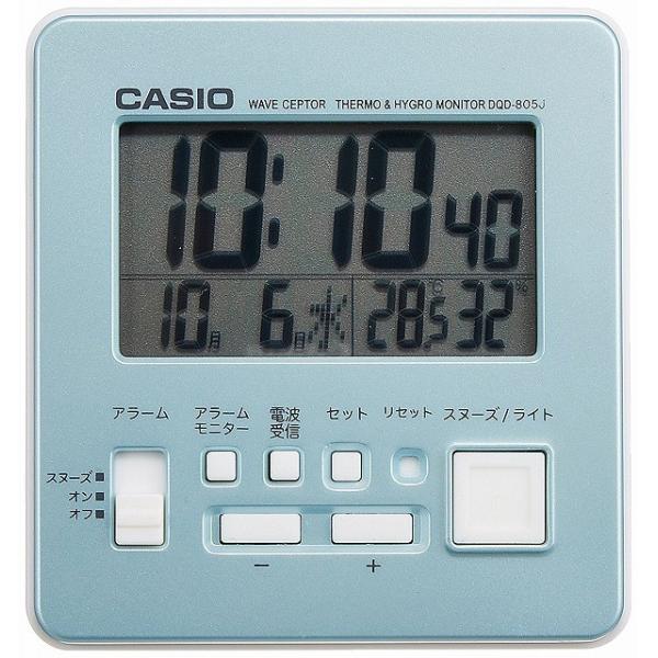 CASIO CLOCK カシオ クロック デジタル電波目覚まし 日付表示 温・湿度表示付 DQD-8...