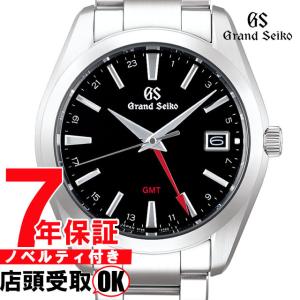 グランドセイコー SBGN013 セイコー腕時計 メンズ GRAND SEIKO 9Fクオーツ GMT メンズ ブラック