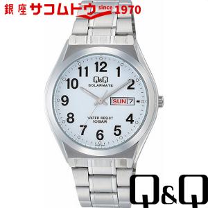 Q&Q キューアンドキュー 腕時計 ウォッチ SOLARMATE (ソーラーメイト) ホワイト H010-204 メンズ｜ginza-sacomdo