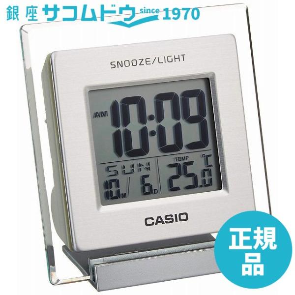 CASIO CLOCK カシオ クロック 目覚し時計 デジタル デスクトップクロック 温度表示 薄型...