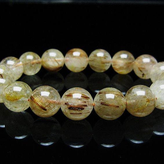 ファイナルグレードルチルクォーツ（金針ルチル水晶） ブレスレット  12mm  t15-11139
