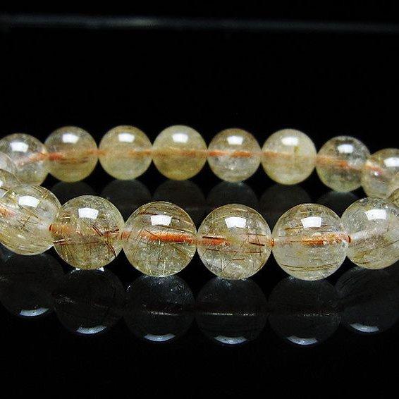 ファイナルグレードルチルクォーツ（金針ルチル水晶） ブレスレット  11mm  t15-11145