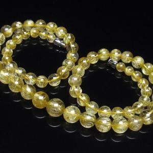 ゴールドタイチンルチル ブレスレット 6mm t116-12857 : 銀座東道
