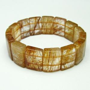 太陽放射ルチルクォーツ バングル 内周約16センチ 5A ブレスレット 最