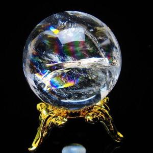 虹入り ヒマラヤ水晶 丸玉 24mm t317-4025 : 銀座東道 天然石専門店