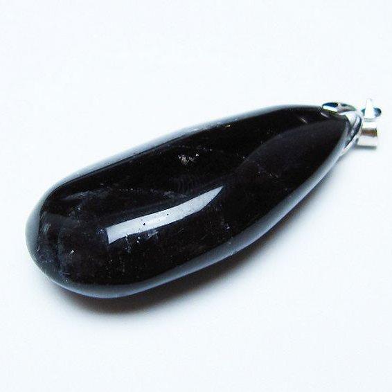 モリオン 純天然 黒水晶  ペンダント  t359-1958
