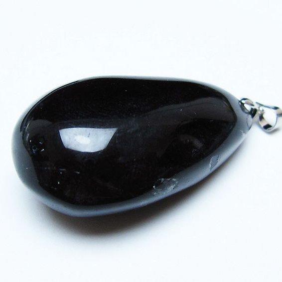 モリオン 純天然 黒水晶  ペンダント  t359-2086