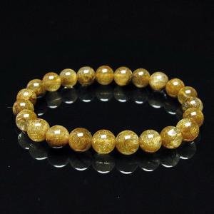 ルチルクォーツ ブレスレット 放射金針ルチル 8mm t38-1277 : 誠安