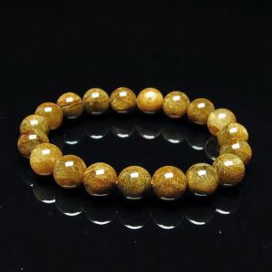 ルチルクォーツ ブレスレット キャッツアイルチル 9mm 一点物 111