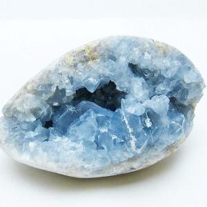 セレスタイト 天青石 ハートシェイプ 原石 t756-6214 : 誠安天然石専門