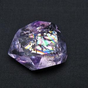 アメジスト 原石 虹入り アイリスクォーツ 一点物 171-5841 : 天然石