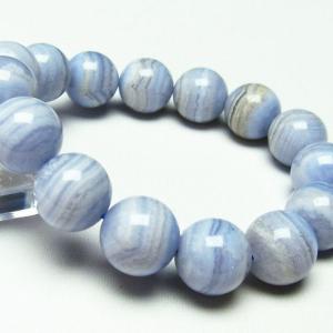 パワーストーン 天然石 ブルーレースアゲートブレスレット14mm t58