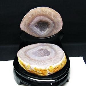 1.7Kg アゲート ジオード 原石 置物 台座付属 瑪瑙 メノウ 晶洞 一点物