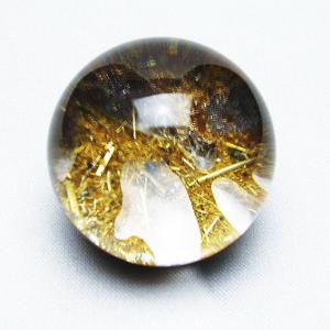 ルチルクォーツ 水晶 丸玉 スフィア 18mm t637-4750 : 誠安天然石専門
