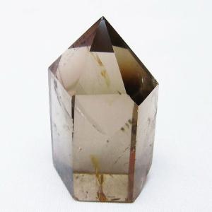 虹入り ライトニング水晶ライトニングクォーツ 六角柱 t705-7735 : 誠