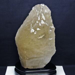 スモーキークォーツ 煙水晶 六角柱 ダブルポイント 6.5Kg 台座付属