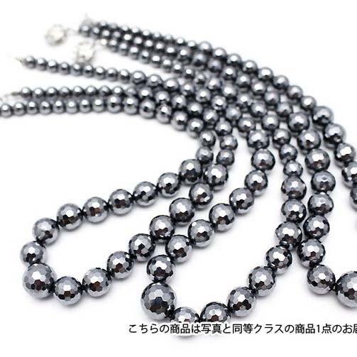 テラヘルツ ネックレス 128面カット ミックスビーズタイプ 12mm〜6mm T822-9 高純度...