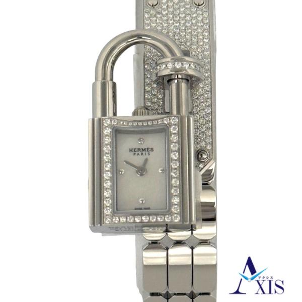 エルメス ケリーウォッチ　ダイヤ KE4.131 ステンレス クオーツ ホワイトシェル文字盤