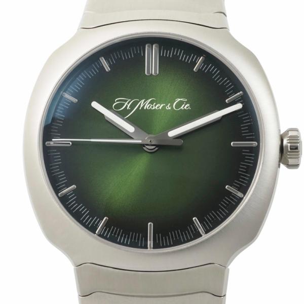 H.モーザー ストリームライナー センターセコンド 6200-1200 ステンレス 自動巻き グリー...