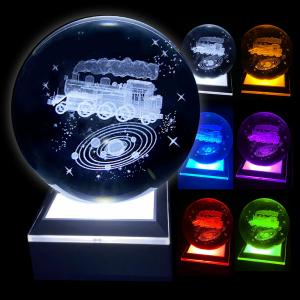 宇宙 銀河の星 3D クリスタルガラス 置物 オブジェ ペーパーウェイト